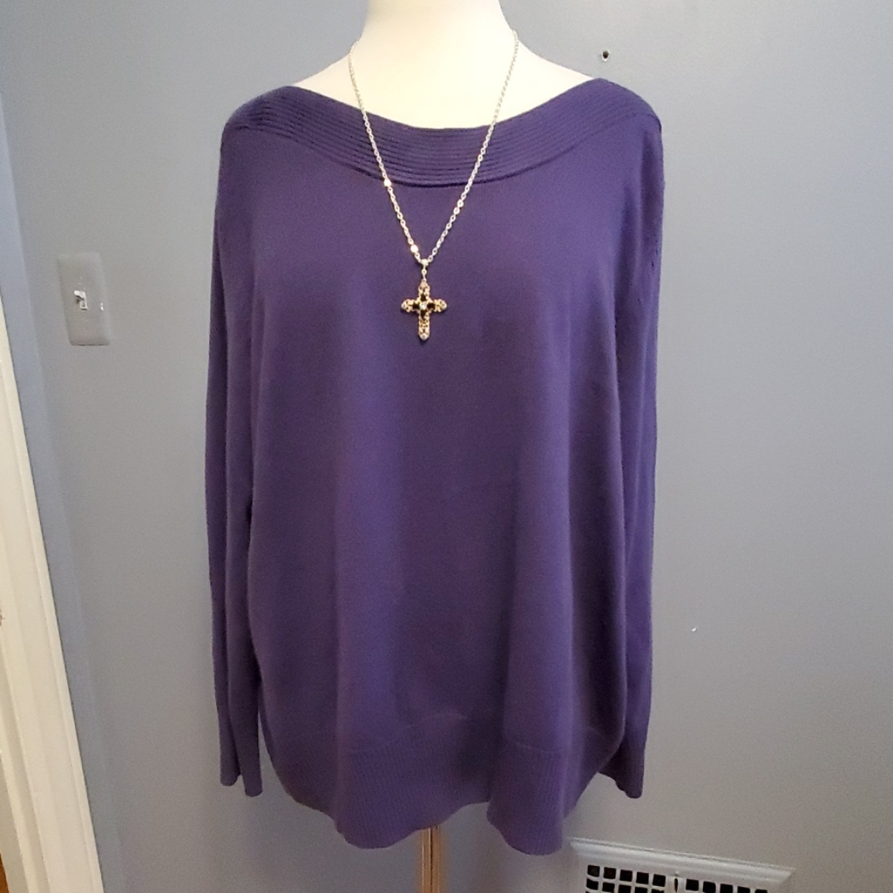 🏆HOST PICK🏆Boat neck Sweater, Plus Size